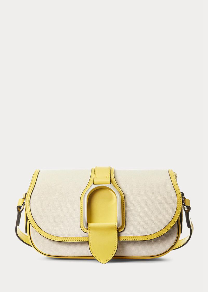 Bolso Ralph Lauren Mujer Calfskin Welington Shoulder Chile Amarillo YQKCI-3670